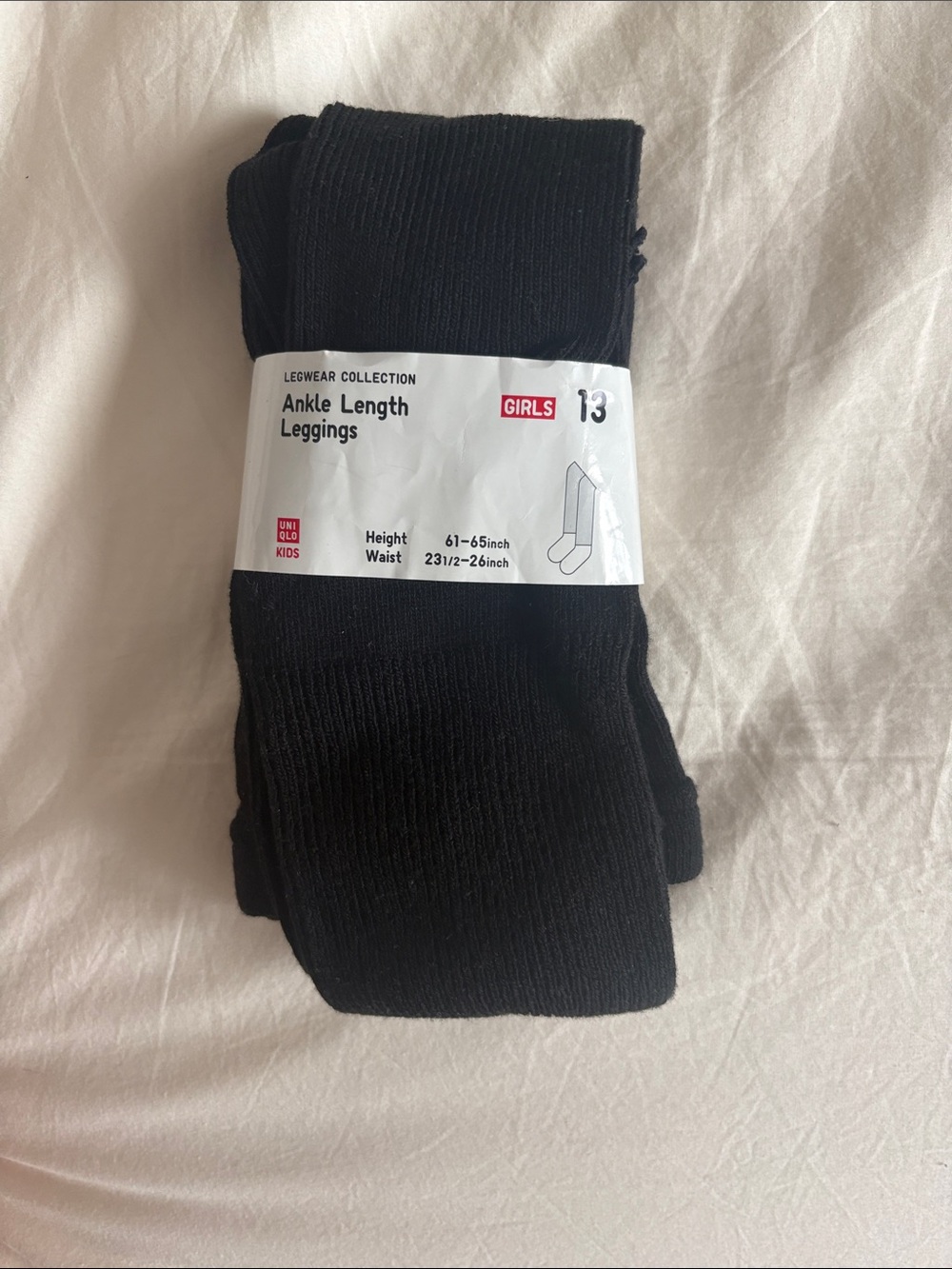 Uniqlo Girls Ankle Length Leggings - Black